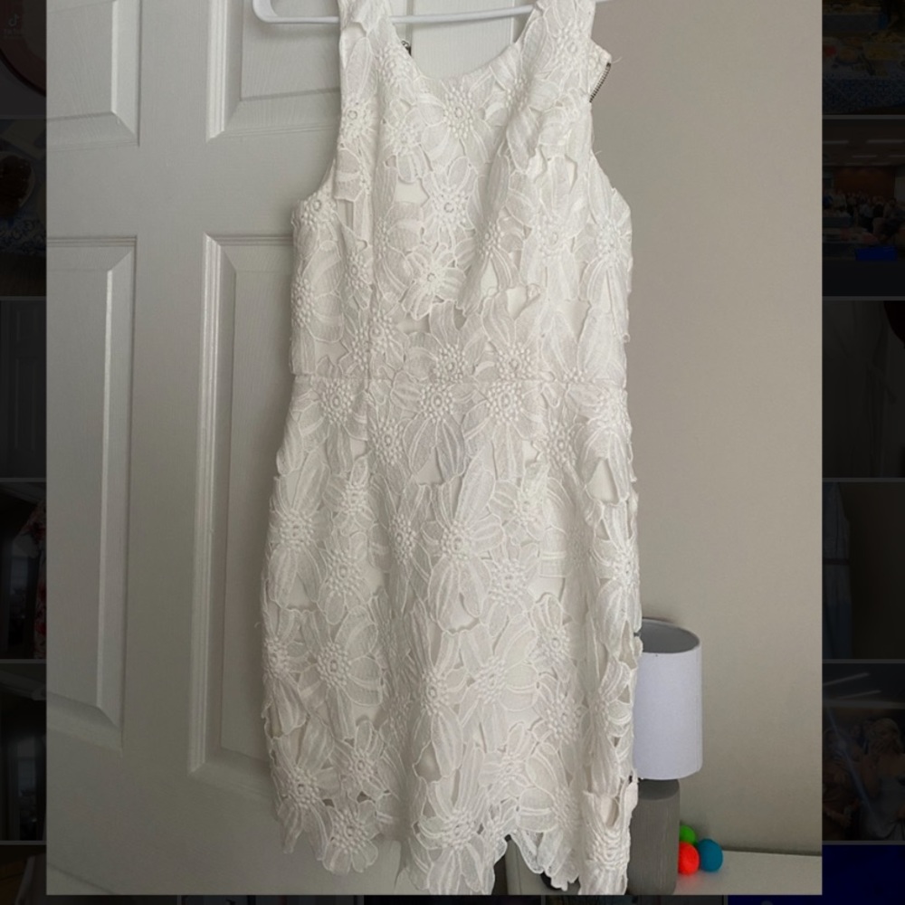 ASTR The Label white floral dress.